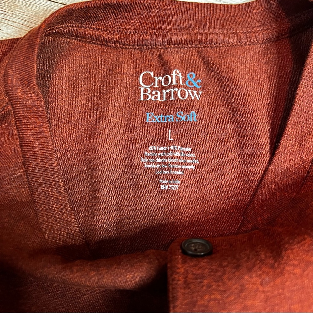 ($30) Croft & Barrow NWT Henley top - Picture 4 of 5
